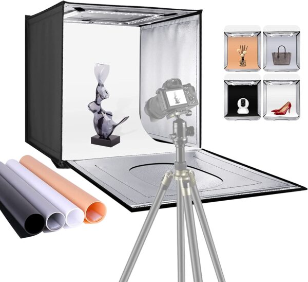 NEEWER Photo Studio Light Box, 19" x 19" Shooting Light Tent (No Backdrops)